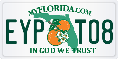 FL license plate EYPT08