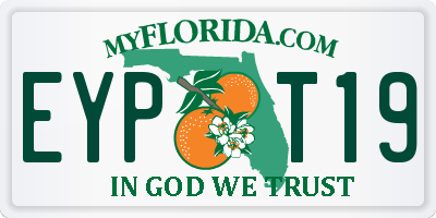 FL license plate EYPT19