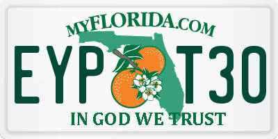 FL license plate EYPT30