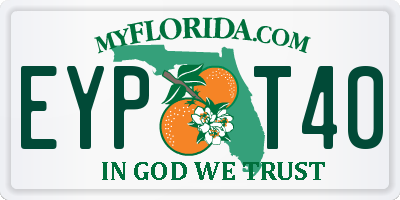 FL license plate EYPT40