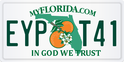 FL license plate EYPT41