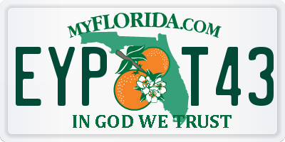 FL license plate EYPT43