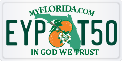 FL license plate EYPT50