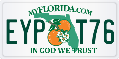 FL license plate EYPT76