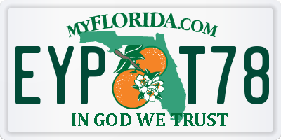 FL license plate EYPT78