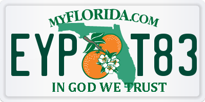FL license plate EYPT83