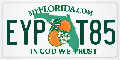 FL license plate EYPT85