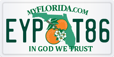 FL license plate EYPT86