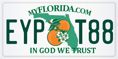 FL license plate EYPT88