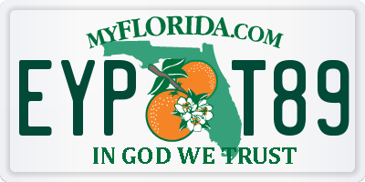 FL license plate EYPT89