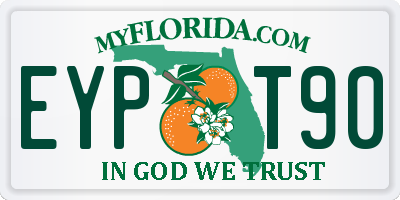 FL license plate EYPT90