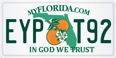 FL license plate EYPT92