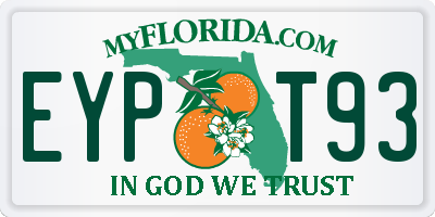 FL license plate EYPT93