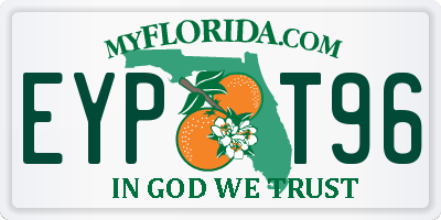 FL license plate EYPT96