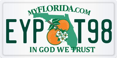 FL license plate EYPT98