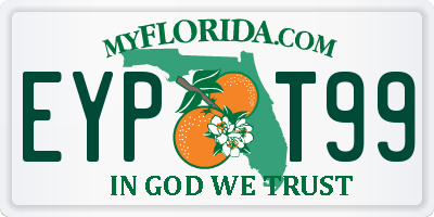 FL license plate EYPT99
