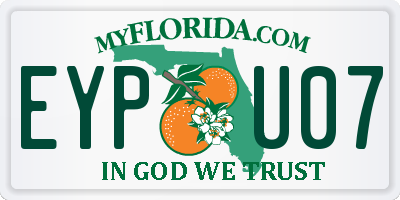FL license plate EYPU07