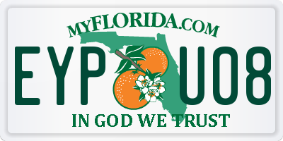 FL license plate EYPU08