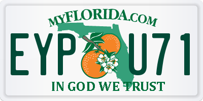 FL license plate EYPU71