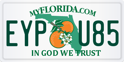 FL license plate EYPU85