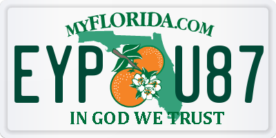 FL license plate EYPU87