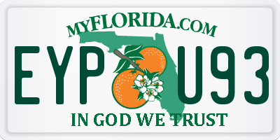 FL license plate EYPU93