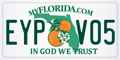 FL license plate EYPV05