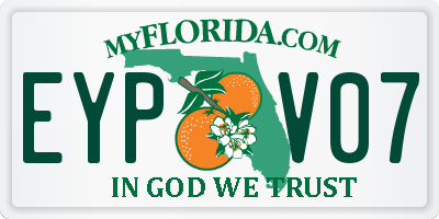 FL license plate EYPV07
