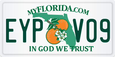 FL license plate EYPV09