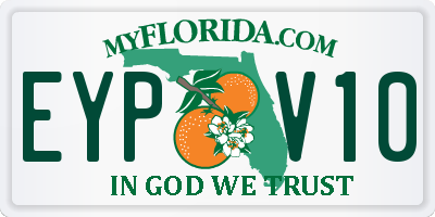 FL license plate EYPV10