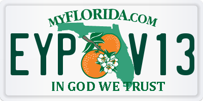FL license plate EYPV13