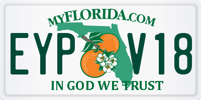 FL license plate EYPV18