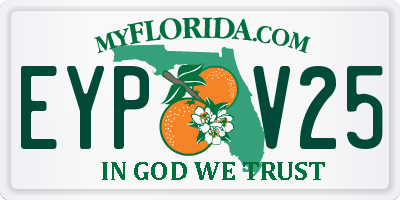 FL license plate EYPV25