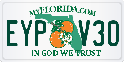 FL license plate EYPV30