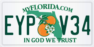 FL license plate EYPV34