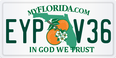 FL license plate EYPV36