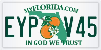 FL license plate EYPV45