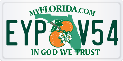 FL license plate EYPV54