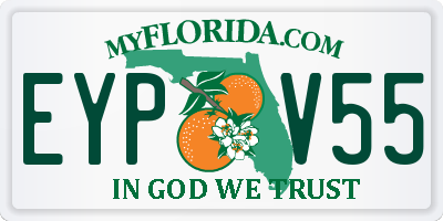 FL license plate EYPV55