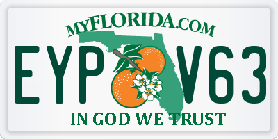 FL license plate EYPV63