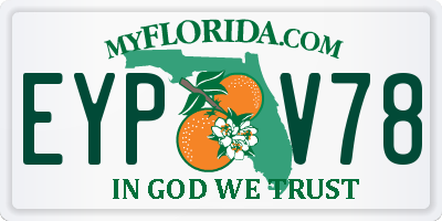 FL license plate EYPV78