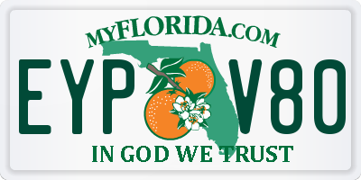 FL license plate EYPV80