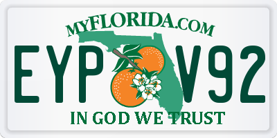 FL license plate EYPV92