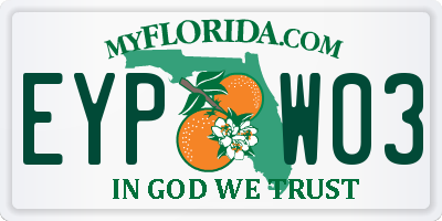 FL license plate EYPW03