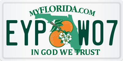 FL license plate EYPW07