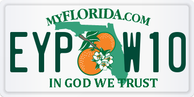FL license plate EYPW10