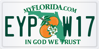 FL license plate EYPW17