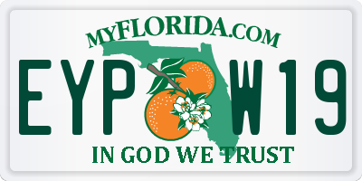 FL license plate EYPW19