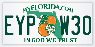 FL license plate EYPW30