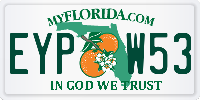 FL license plate EYPW53